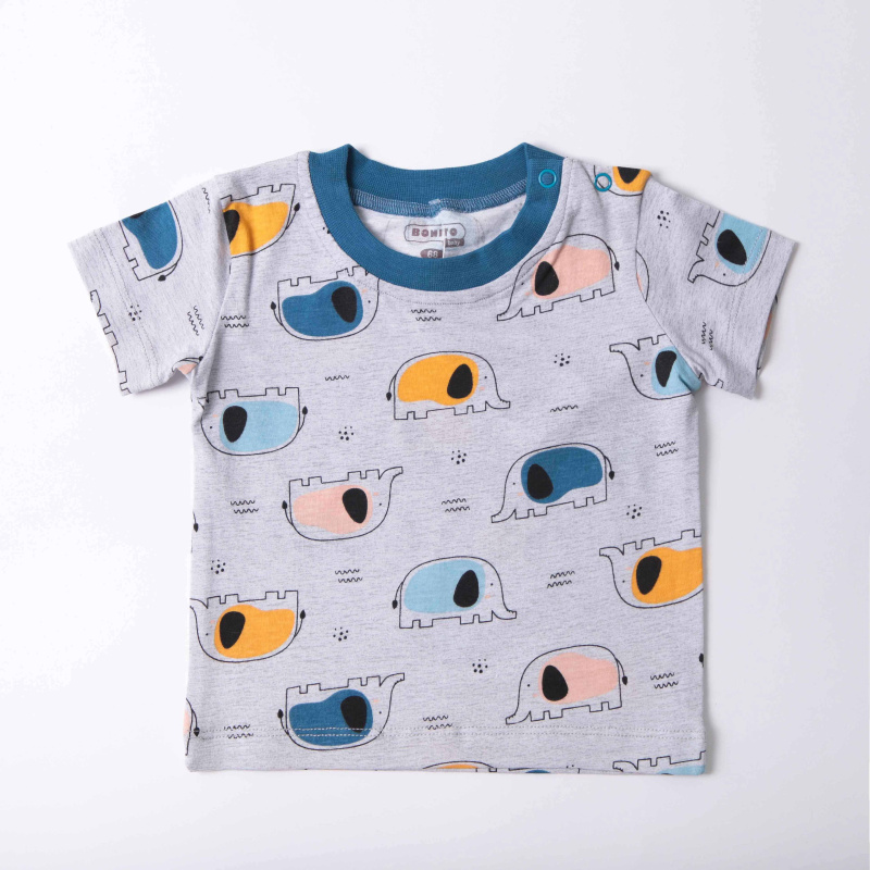 картинка ЧЗ Футболка для детей 68-86 см 100% хлопок BONITO KIDS/OP1869(ЧЗ)/уп.4шт./меш.960шт. от BonitoKids