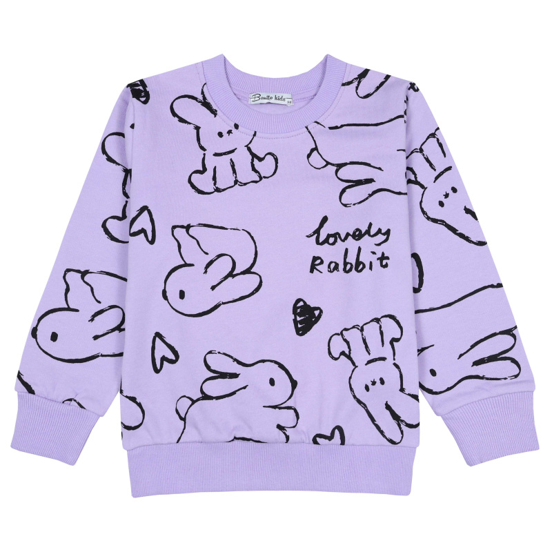 картинка КГ Свитшот для девочки 3-7 лет 100% хлопок BONITO KIDS/BK1718T(07-24)/уп.5шт./меш.300шт. от BonitoKids