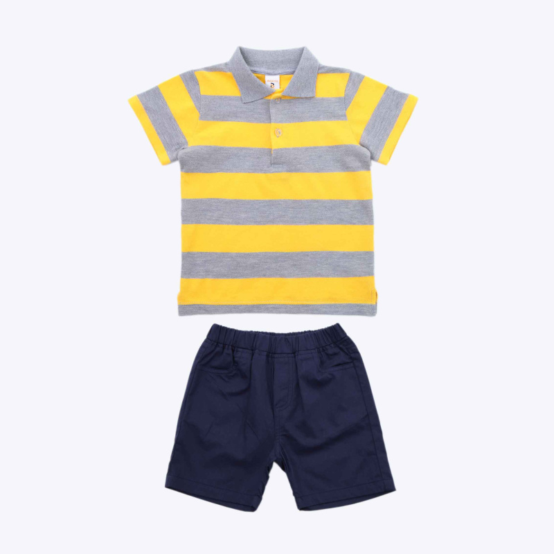 картинка ЧЗ Комплект для мальчика (поло и шорты) 1,5-4 лет BONITO KIDS/OP1840(01-23)(ЧЗ)/уп.4шт./меш.300шт. от BonitoKids