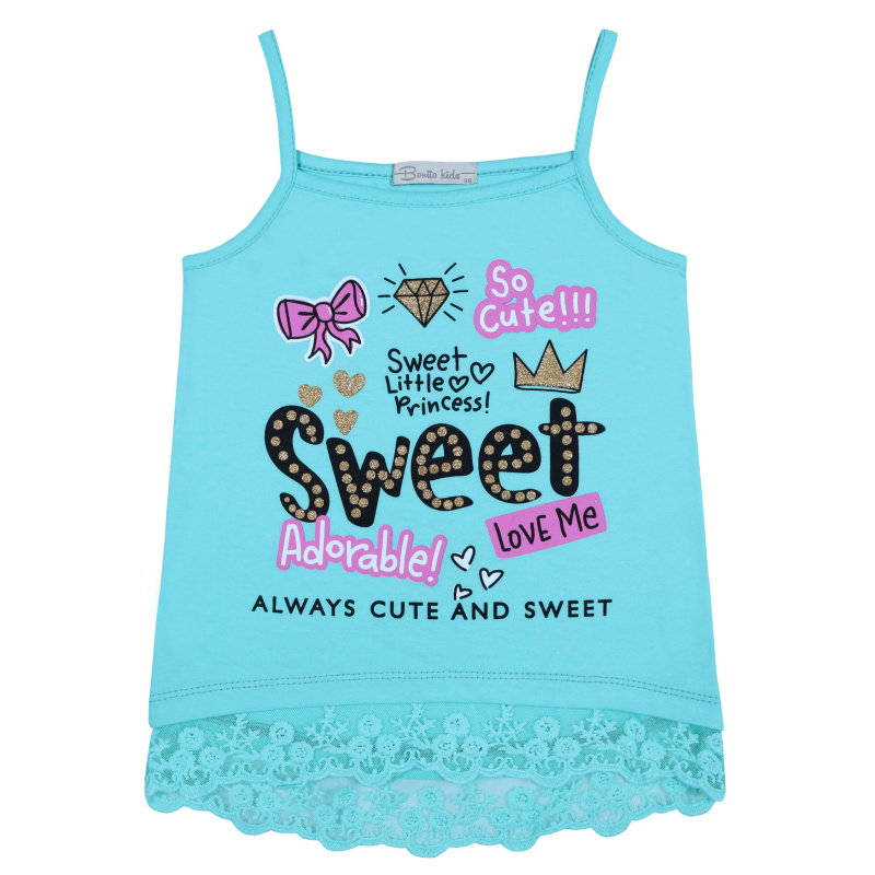 картинка БГ_ЧЗ Майка для девочки 3-7 лет 100% хлопок BONITO KIDS/BK1189M(05-23)(ЧЗ)/уп.5шт./меш.1000шт. от BonitoKids