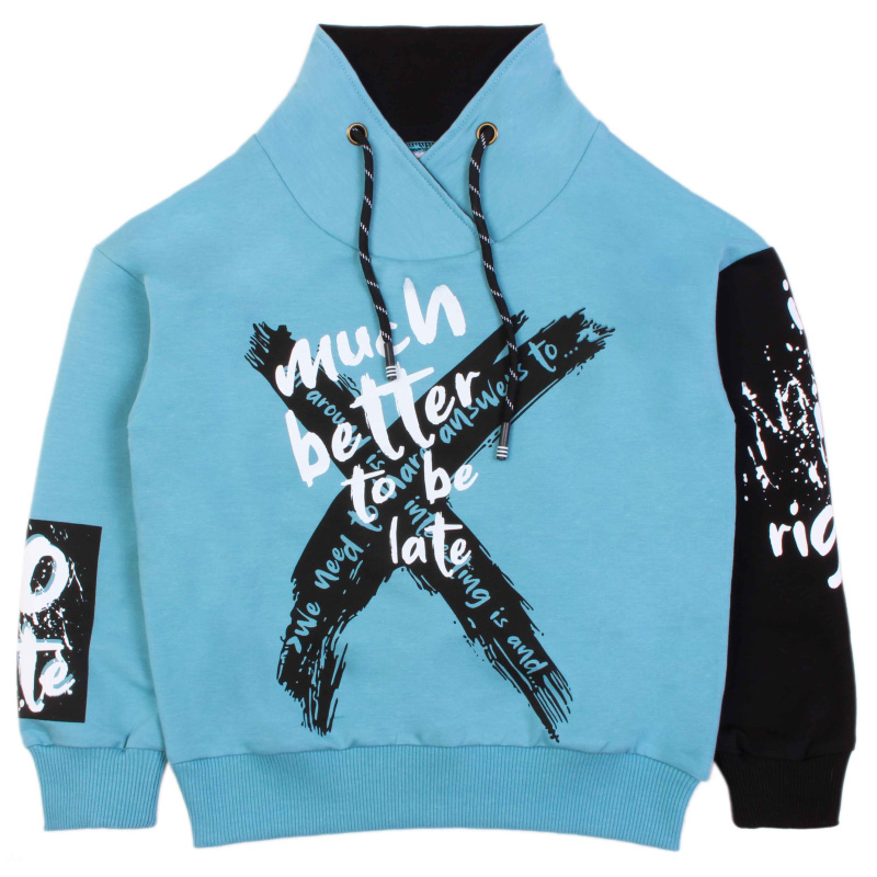 картинка БГ_ЧЗ Толстовка для мальчика 5-8 лет 65% хлопок, 27% пэ, 8% эластан BONITO KIDS/OP1744(ЧЗ)/уп.4шт./меш.208 шт. от BonitoKids