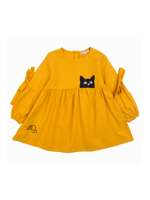 картинка ЧЗ Платье для девочки 3-7 лет 100% хлопок BONITO KIDS/OP1182(11-23)(ЧЗ)/уп.5шт./меш350.шт. от BonitoKids