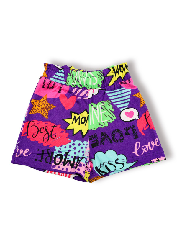 картинка БГ_ЧЗ Шорты для девочки 2-6 лет 100% п/э BONITO KIDS/BK1803SH(12-24)(ЧЗ)/уп.5шт./меш.750шт. от BonitoKids