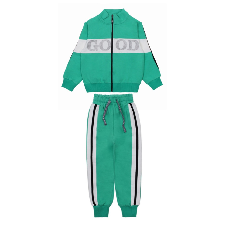 картинка ЧЗ Комплект для девочки (толстовка, трико) 3-7 Футер 95% хб, 5% лайкра BONITO KIDS/OP1225(ЧЗ)/уп.5 шт./меш.140 шт. от BonitoKids