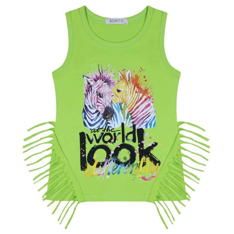 картинка БГ_ЧЗ Майка для девочек 8-12 лет 95% хлопок, 5% лайкра BONITO KIDS/BK1591M(ЧЗ)/уп.5шт./меш.600шт. от BonitoKids