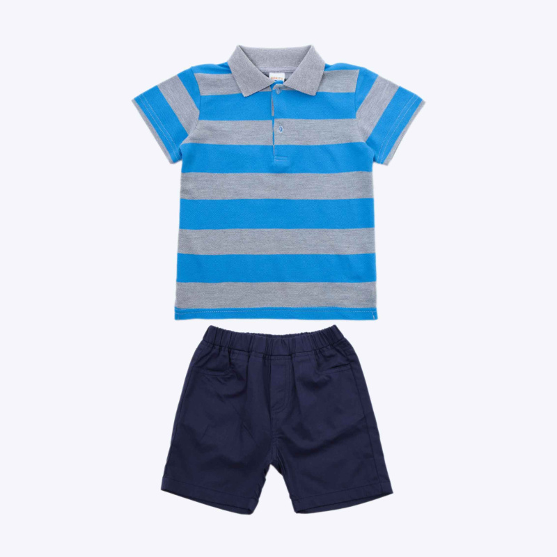 картинка ЧЗ Комплект для мальчика (поло и шорты) 1,5-4 лет BONITO KIDS/OP1840(01-23)(ЧЗ)/уп.4шт./меш.300шт. от BonitoKids