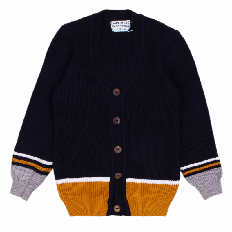 картинка БГ_ЧЗ Кардиган для мальчика 6-10 лет, BONITO KIDS/OP1516(ЧЗ)/уп.3шт./меш.108шт. от BonitoKids