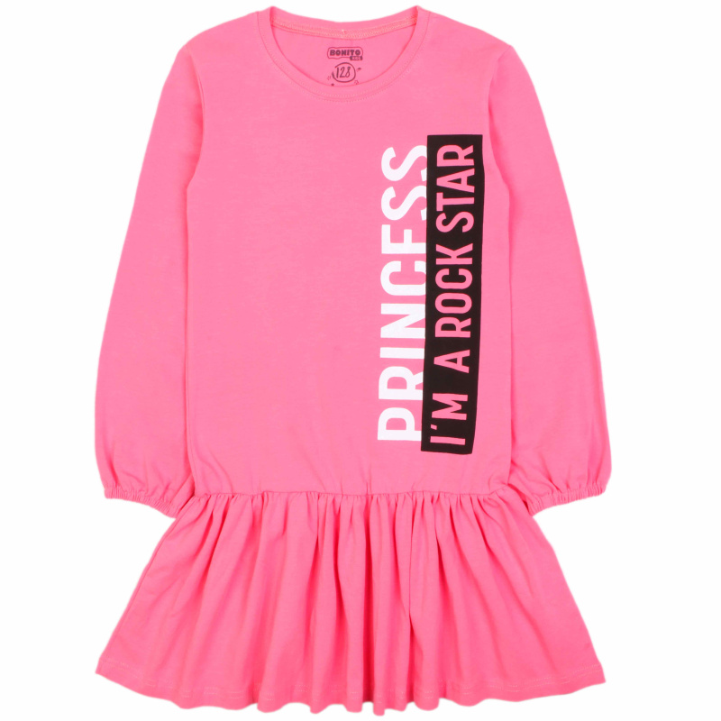 картинка БГ_ЧЗ Платье для девочки 8-12 лет 100% хлопок BONITO KIDS/OP1707(ЧЗ)/уп.5шт./меш.220шт./BONITO KIDS от BonitoKids