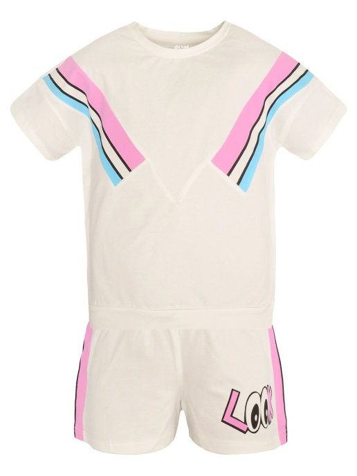 картинка ЧЗ_Комплект для девочки (футболка и шорты) 8-12 лет 95% хлопок, 5% эластан BONITO KIDS/OP1043(ЧЗ)/уп.5шт./меш.200шт. от BonitoKids