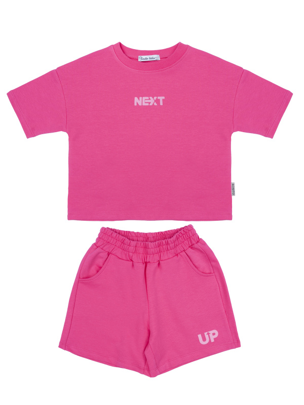 картинка БГ_ЧЗ Комплект для девочки (футболка и шорты) 4-9 лет 95% хлопок, 5% лайкра BONITO KIDS/SS6147(2026)(ЧЗ)/уп.6шт./меш.144шт. от BonitoKids