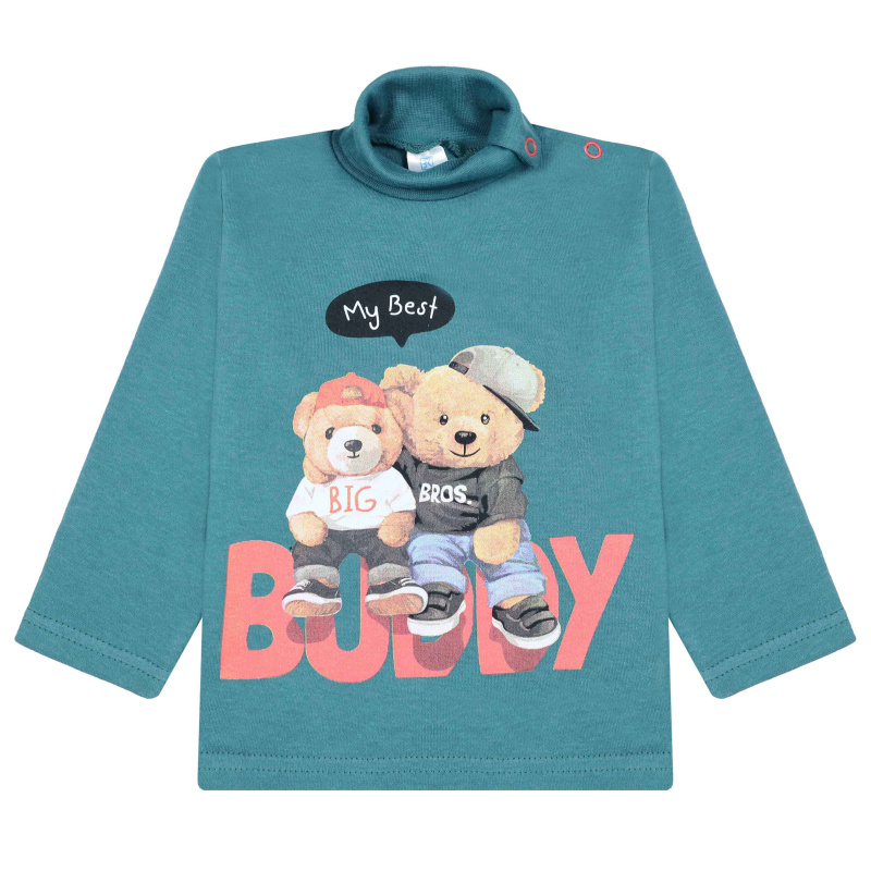 картинка БГ_ЧЗ Водолазка для мальчика 1-4 лет 100% хлопок BONITO KIDS/BK0007M(06-23)(ЧЗ)/уп.4шт./меш.500шт. от BonitoKids