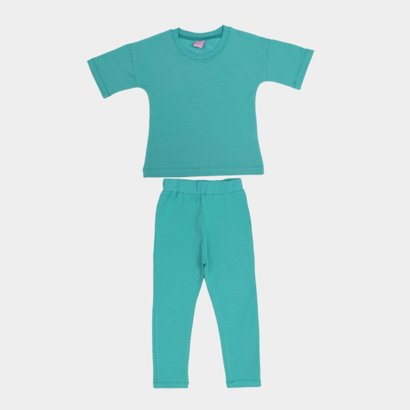 картинка ЧЗ Комплект для девочки (футболка и лосины) 3-7 лет 95% хлопок, 5% эластан BONITO KIDS/OP1826(ЧЗ)/уп.5шт./меш.260шт. от BonitoKids
