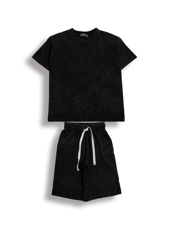 картинка ЧЗ Комплект для мальчика (футболка и шорты) 8-12 лет 100% х/б BONITO KIDS/OP1948(ЧЗ)/уп.5шт./меш.200 шт. от BonitoKids