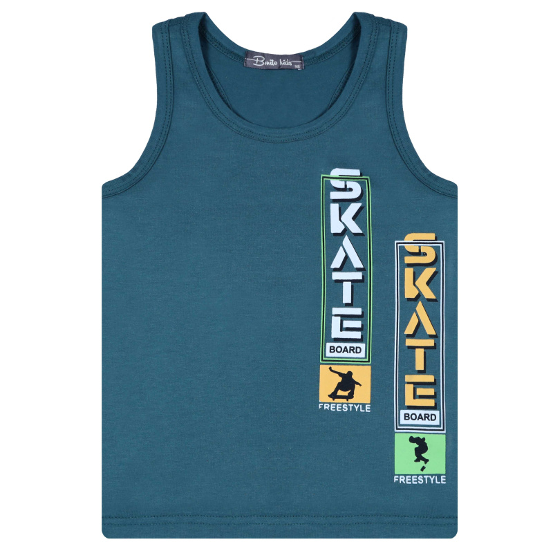 картинка БГ Майка для мальчика 3-7 лет 95% хлопок, 5% лайкра BONITO KIDS/BK1619M(04-22)/уп.5шт./меш.800шт. от BonitoKids