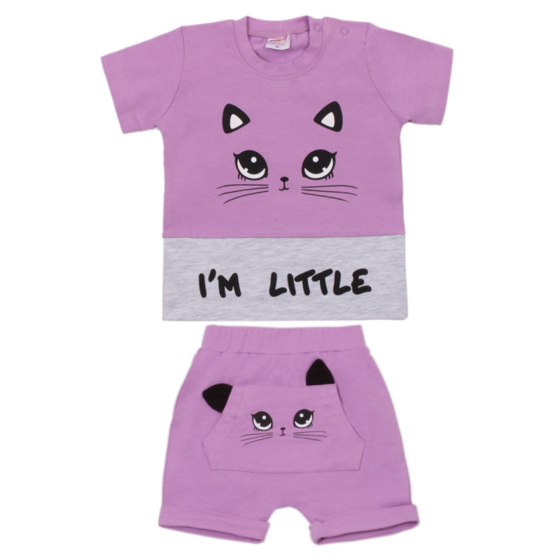 картинка БГ_ЧЗ Комплект для девочки (футболка,шорты) 68-86 рост BONITO KIDS/OP1451(ЧЗ)/уп.4шт./меш 432шт. от BonitoKids