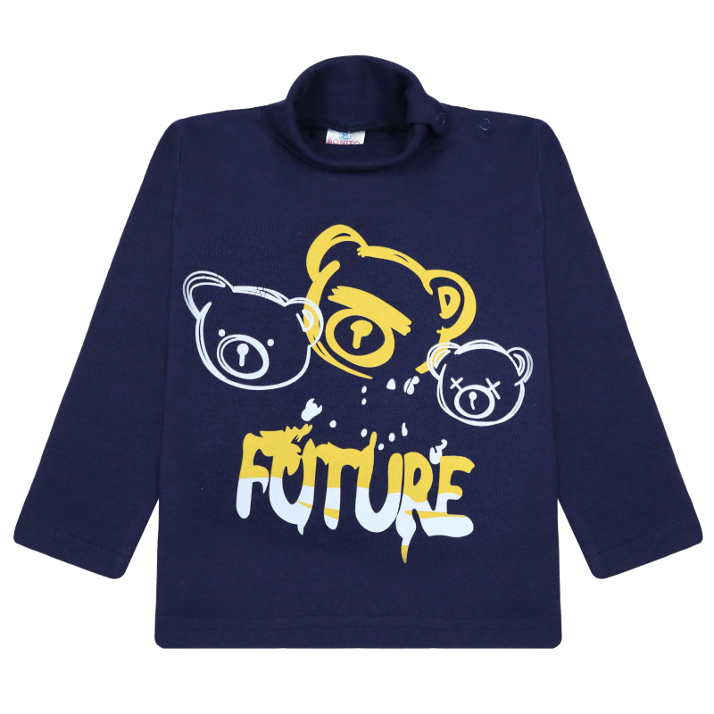 картинка БГ_ЧЗ Водолазка для мальчика 1,5-4 лет 100% хлопок BONITO KIDS/BK0007M(11-25)(ЧЗ)/уп.4шт./меш.500шт. от BonitoKids