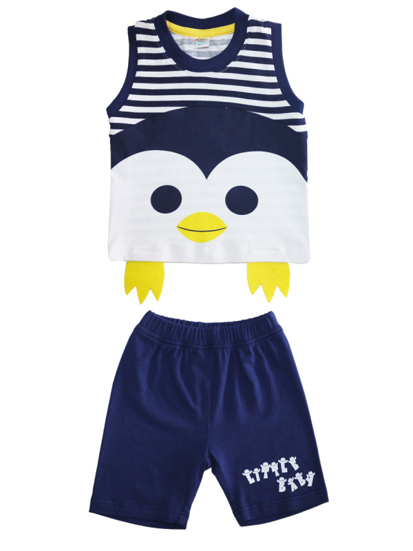 картинка Комплект для мальчика (майка, шорты) 68-86 см 100% х/б BONITO KIDS/OP335M,OP335Ш/уп.4шт./меш.488шт. от BonitoKids