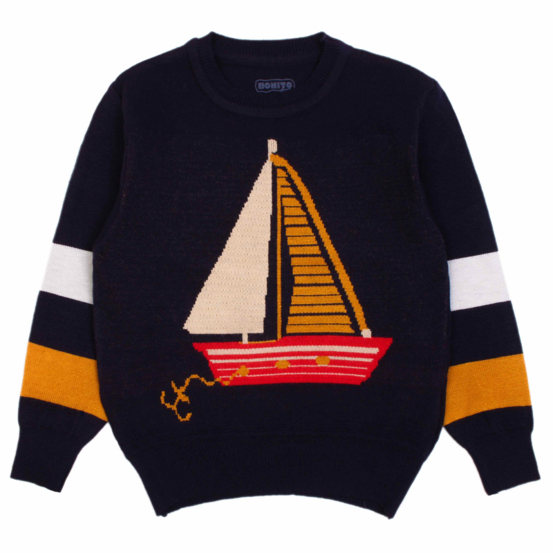 картинка ЧЗ Джемпер для мальчика 2-6 лет 50% вискоза, 20% п/э, 22% нейлон BONITO KIDS/OP1551(ЧЗ)/уп.3шт./меш.285шт. от BonitoKids