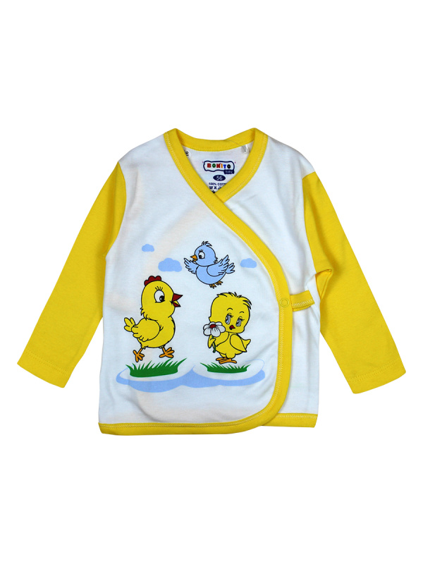 картинка КГ_ОТ Распашонка для новорожденного 56-68 см, 100% х/б BONITO KIDS/OP203P/уп.3шт./меш.606шт. от BonitoKids