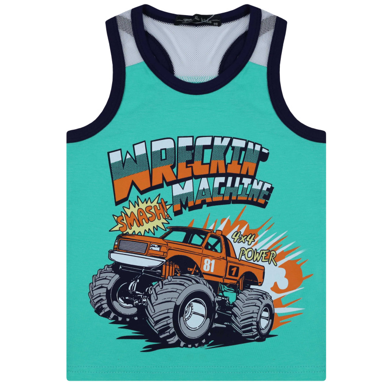 картинка БГ_ЧЗ Майка для мальчика 3-7 лет 100% хлопок BONITO-KIDS/BK1423M(07-23)(ЧЗ)/уп.5шт./меш.1000шт от BonitoKids