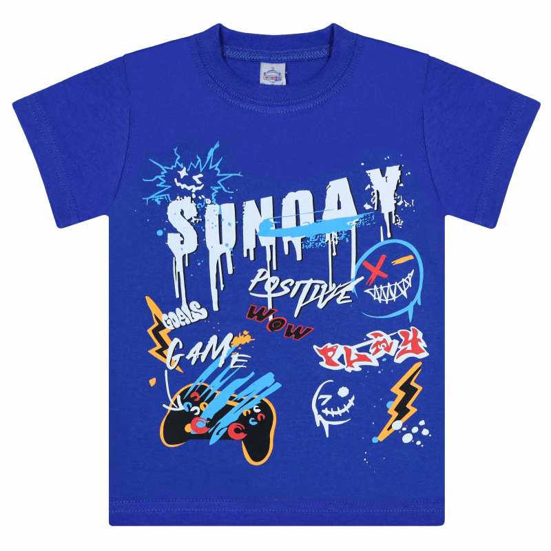 картинка БГ Футболка для мальчика, 4-8 лет, 100% хлопок, BONITO KIDS/BK0002M(03-24)/уп.5шт./меш.700шт. от BonitoKids