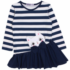 картинка БГ_ЧЗ Платье для девочки 3-7 лет 95% хлопок, 5% эластан BONITO KIDS/OP1706(ЧЗ)/уп.5шт./меш325шт. от BonitoKids