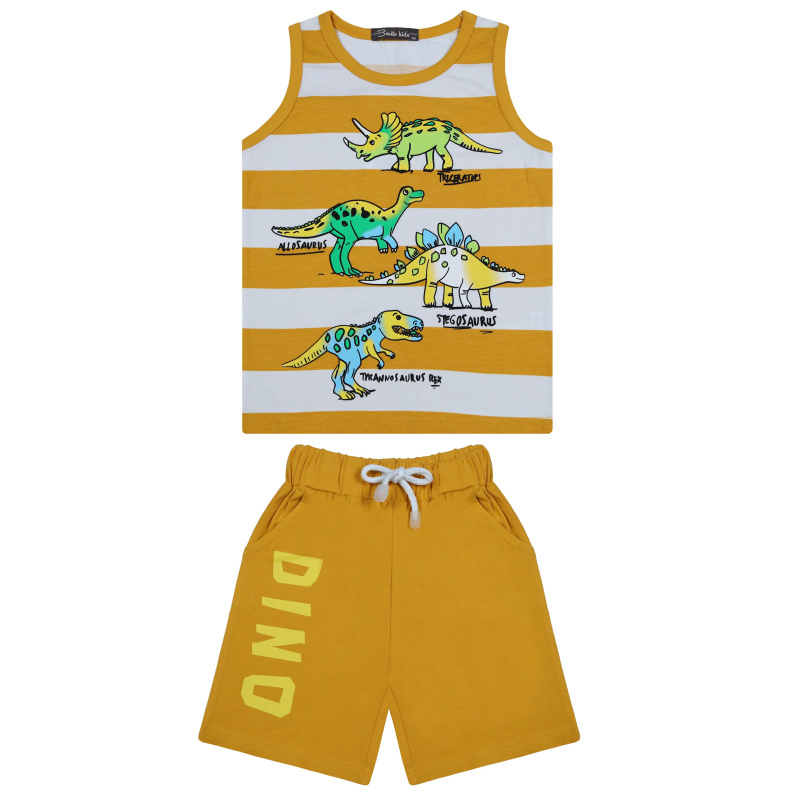 картинка БГ_ЧЗ Комплект для мальчика (майка и шорты) 3-7 лет 92% хлопок, 8% кулирка BONITO KIDS/BK1658SHM(ЧЗ)/уп.5шт./меш.320шт. от BonitoKids