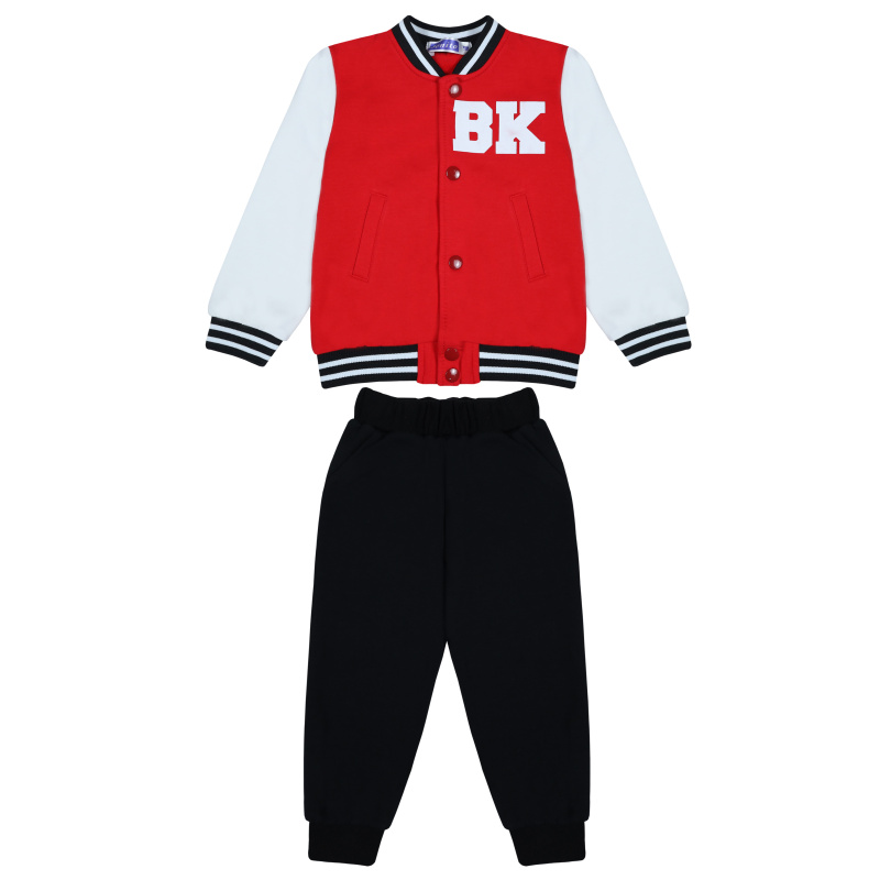 картинка БГ_ЧЗ Комплект для мальчика (бомбер и штаны), 3-7 лет, 100% хлопок, BONITO KIDS/BK5403KP(01-23)(ЧЗ)/уп.5шт./меш.105шт. от BonitoKids