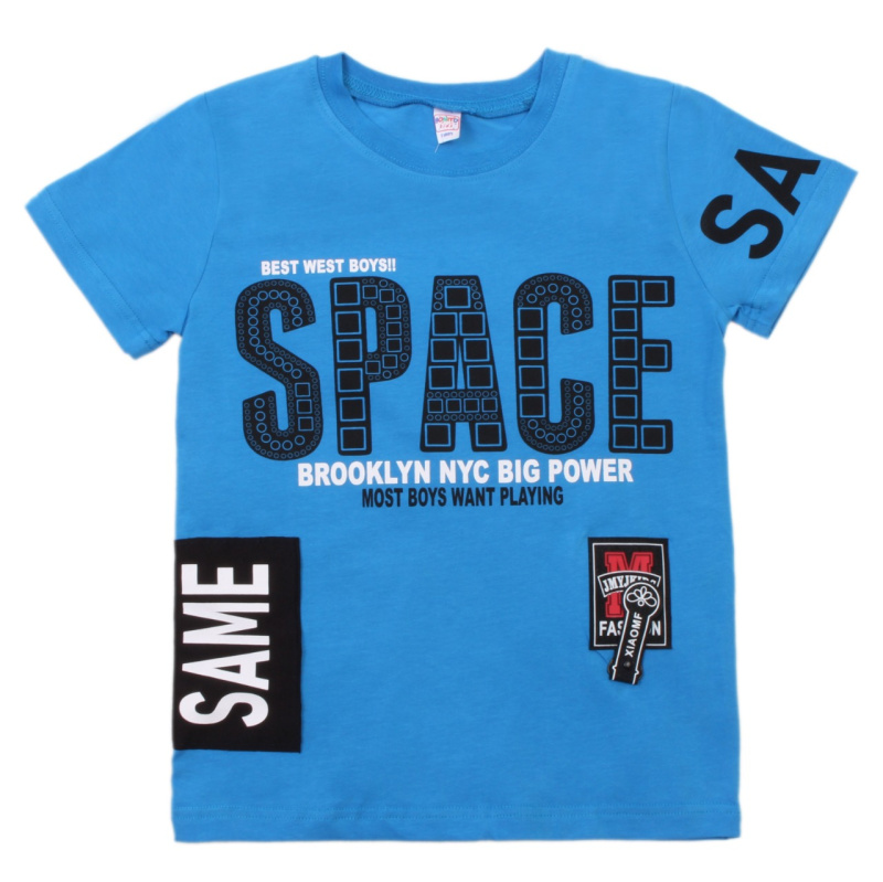 картинка ЧЗ Футболка для мальчика 8-12 лет 95% хлопок, 5% эластан BONITO KIDS/OP1421(ЧЗ)/уп.5шт./меш.450шт. от BonitoKids