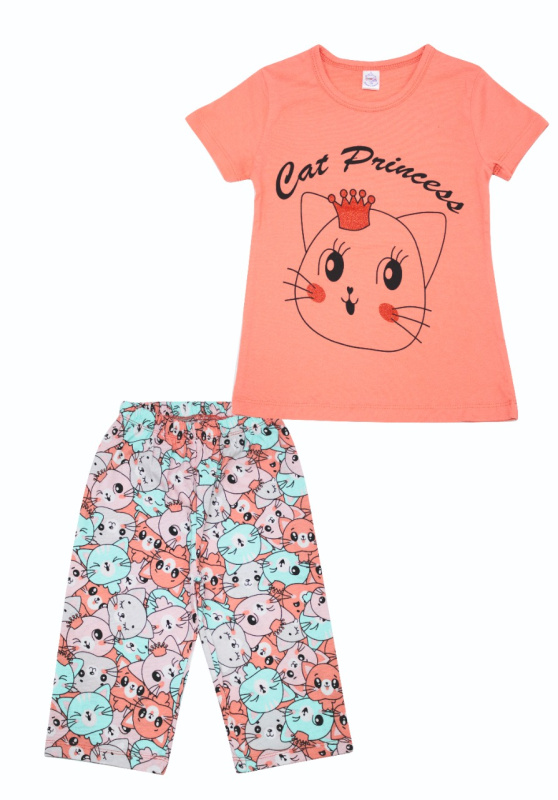 картинка БГ_ЧЗ Пижама для девочек 3-7 лет 100% хлопок BONITO KIDS/BK1698PJ/уп.5шт./меш.425шт. от BonitoKids