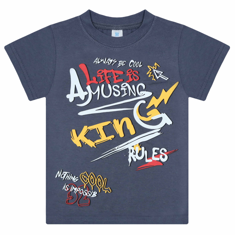 картинка КГ Футболка для мальчика, 4-8 лет, 100% хлопок, BONITO KIDS/BK0002M(05-24)/уп.5шт./меш.700шт. от BonitoKids