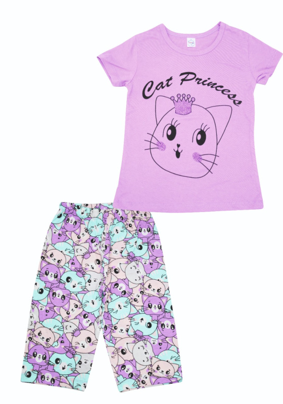 картинка БГ_ЧЗ Пижама для девочек 3-7 лет 100% хлопок BONITO KIDS/BK1698PJ/уп.5шт./меш.425шт. от BonitoKids