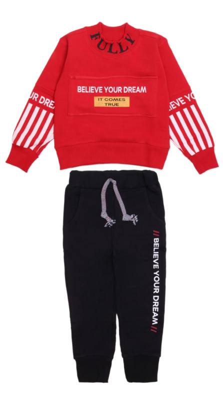 картинка ЧЗ Комплект  для мальчика (толстовка,трико), 3-7 лет, 65% хлопок, 27% полиэстер, 8% эластан, BONITO KIDS/OP1231(ЧЗ)/уп.5шт./меш.160шт. от BonitoKids