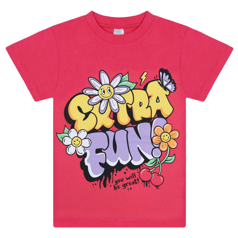 картинка БГ_ЧЗ Футболка для девочки, 4-8 лет, 100% хлопок, BONITO KIDS/BK0002D(03-24)(ЧЗ)/уп.5шт./меш.700шт. от BonitoKids