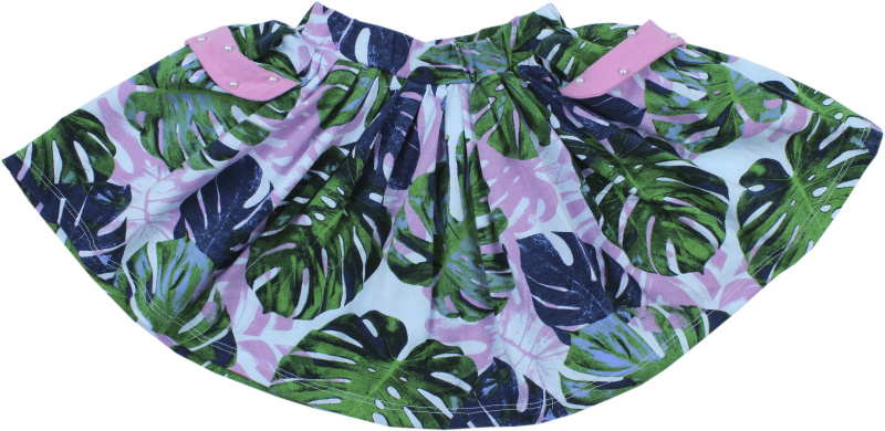 картинка ЧЗ Юбка для девочки 3-7 лет 92% хлопок, 8% лайкра BONITO KIDS/BK1192Y(ЧЗ)/уп.5шт./меш.350шт. от BonitoKids