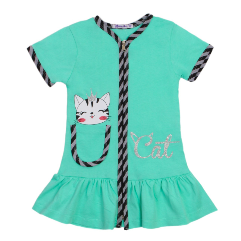 картинка ЧЗ Халат для девочки 3-7 лет 100% хлопок BONITO KIDS/OP1397(ЧЗ)/уп.5 шт./меш.400шт. от BonitoKids