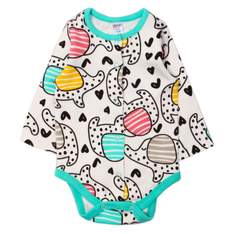 картинка ЧЗ Боди для детей 62-80 100 % хлопок BONITO KIDS/OP1284(ЧЗ)/уп.4шт./меш.512шт. от BonitoKids