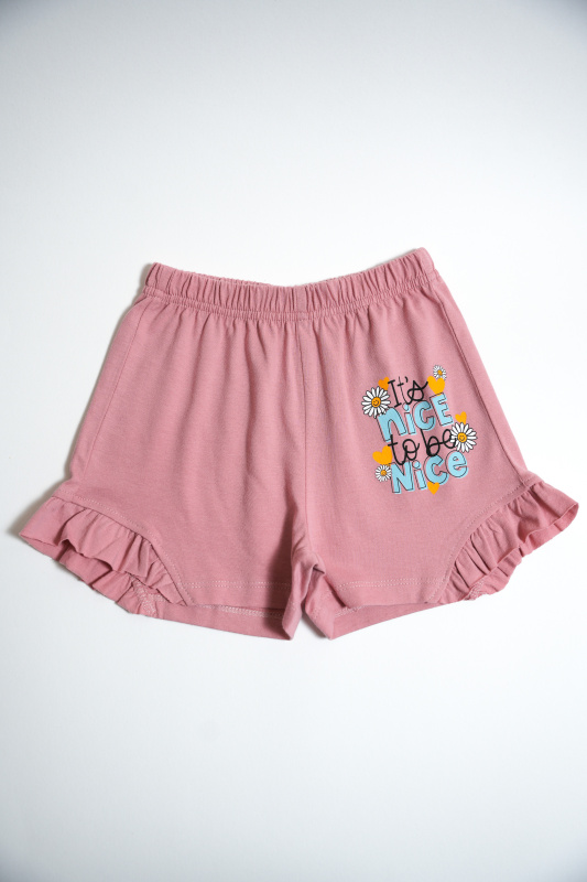 картинка БГ_ЧЗ Шорты для девочки 5-8 лет 100% хлопок BONITO KIDS/BK0102D(ЧЗ)/уп.4шт./меш.800шт. от BonitoKids