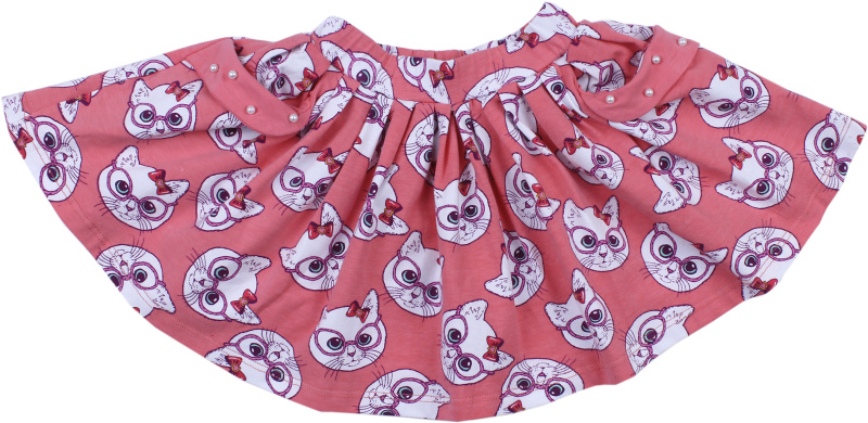 картинка ЧЗ Юбка для девочки 3-7 лет 92% хлопок, 8% лайкра BONITO KIDS/BK1192Y(ЧЗ)/уп.5шт./меш.350шт. от BonitoKids