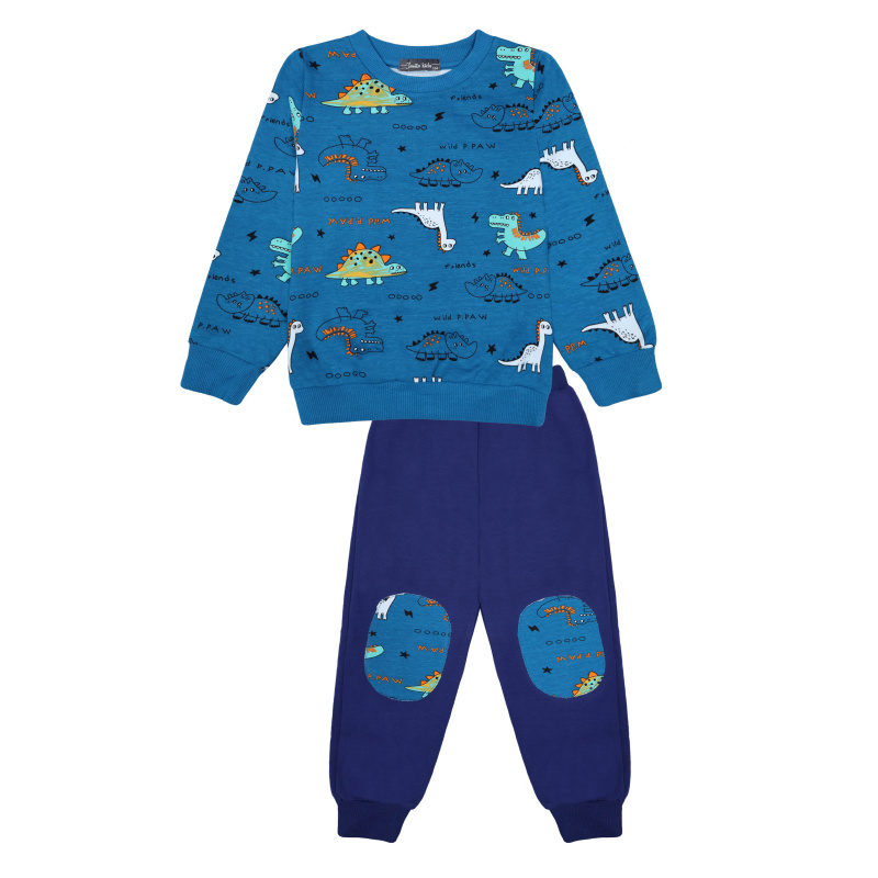 картинка БГ_ЧЗ Комплект для мальчика (кофта,брюки),1-4 лет, 92% хлопок 8% лайкра, BONITO KIDS/BK1725KP(01-23)(ЧЗ)/уп.4 шт./меш.240 шт. от BonitoKids