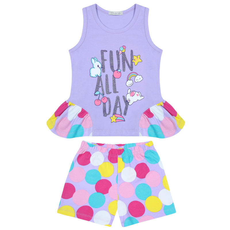 картинка БГ_ЧЗ Комплект для девочки (майка и шорты) 3-7 лет 100% хлопок BONITO KIDS/BK1577KP(ЧЗ)/уп.5шт./меш.350шт. от BonitoKids