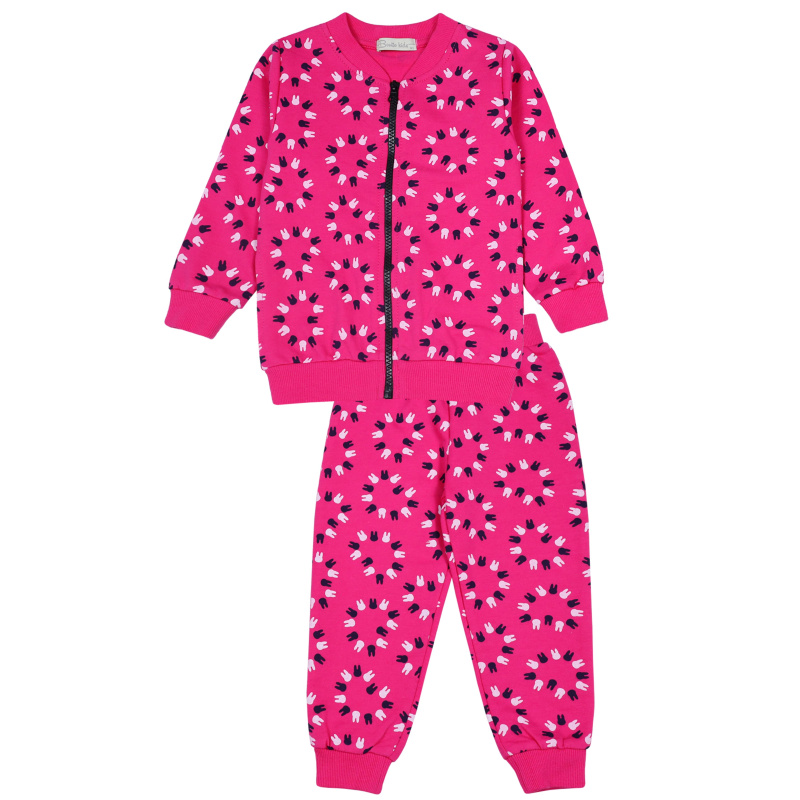картинка ЧЗ Комплект для девочки (бомбер, брюки) 2-6 лет  BONITO KIDS/BK1563KP(ЧЗ)/уп.5шт./меш.190шт. от BonitoKids