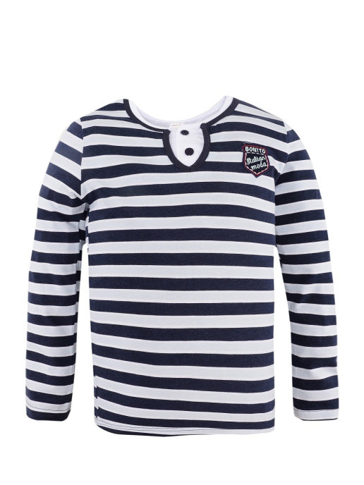 картинка ЧЗ Лонгслив для мальчика 6-10 лет. 95% х/б, 8% BONITO KIDS/BK108B(ЧЗ)/уп.5шт./меш.480шт. от BonitoKids