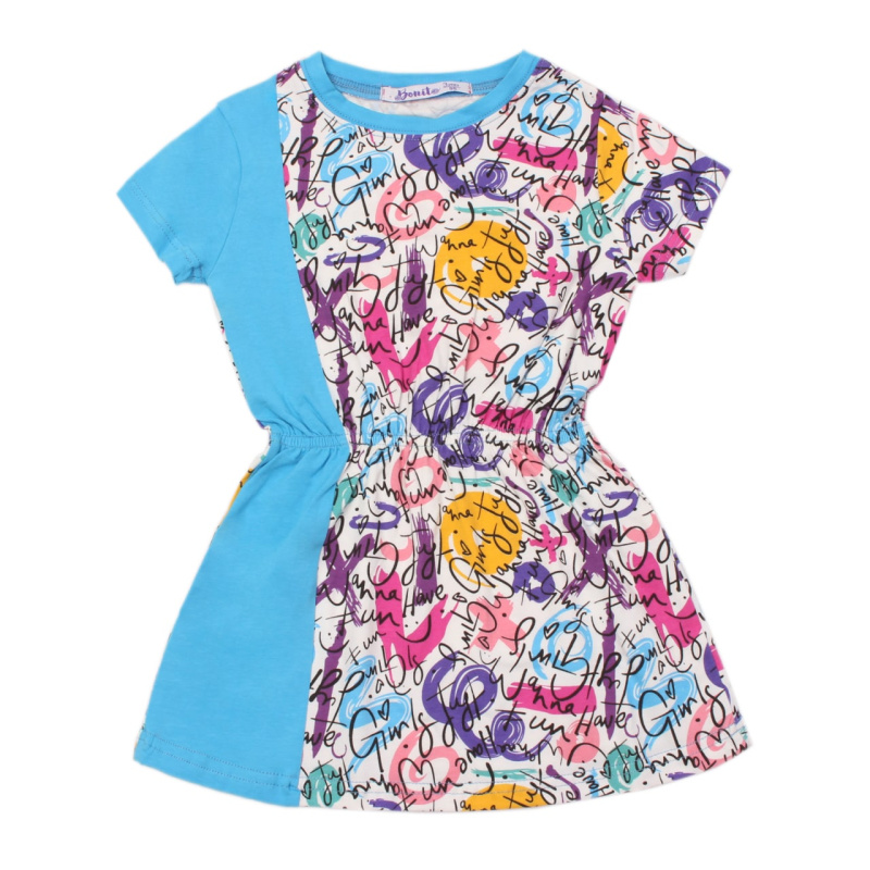 картинка ЧЗ Платье для девочки 3-7 лет 95% хлопок, 5% эластан BONITO KIDS/OP1393(ЧЗ)/уп.5шт./меш.500шт от BonitoKids