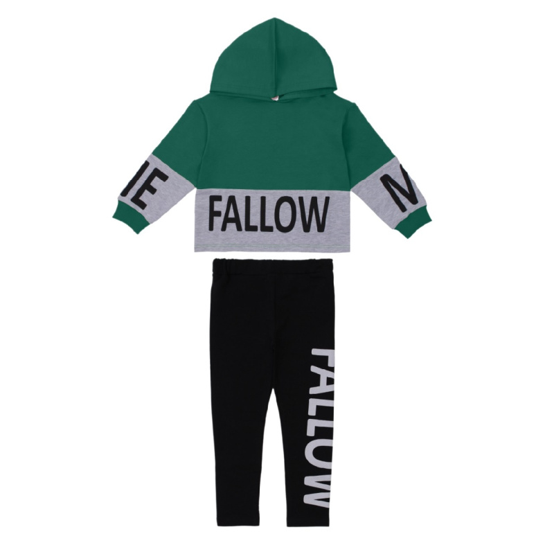 картинка ЧЗ Комплект для девочек (толстовка, леггинсы) 5-8 лет, Футер 2-х нитка BONITO KIDS/OP1238(ЧЗ)/уп.4 шт./меш.144 шт. от BonitoKids