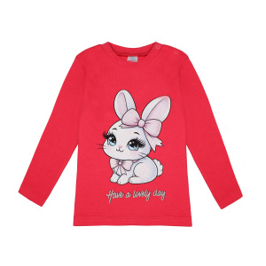 картинка БГ Лонгслив для девочки 2-5 лет 100% хлопок BONITO KIDS/BK0008D(08-24)/уп.4шт./меш.500шт. от BonitoKids
