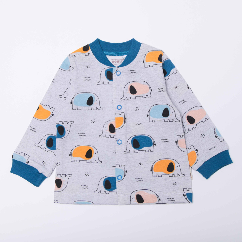 картинка ЧЗ Кофта для детей 68-86 см 100% хлопок BONITO KIDS/OP1864(ЧЗ)/уп.4шт./меш.680шт. от BonitoKids