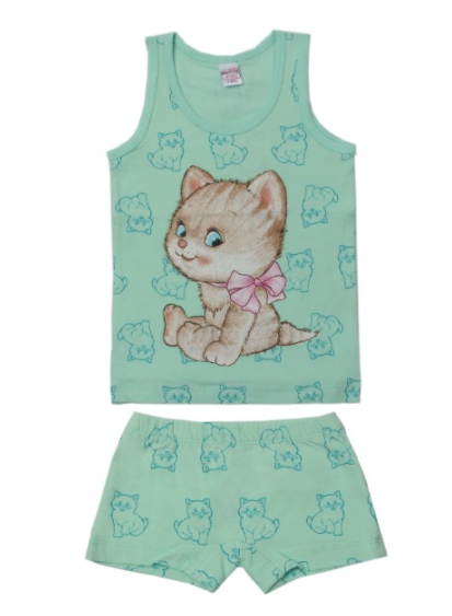 картинка ЧЗ Комплект для девочки  (майка,трусы) 3-7 лет BONITO KIDS/BK1681MT(01-22)/уп.5шт./меш.600шт. от BonitoKids