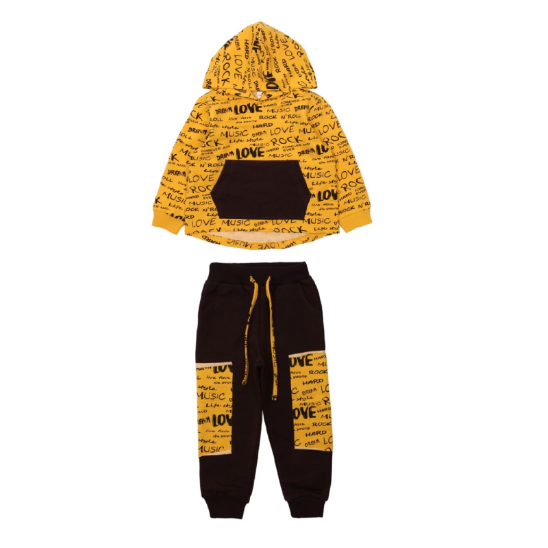 картинка ЧЗ Комплект для девочки (толстовка, трико) 3-7 лет, футер BONITO KIDS/OP1237(ЧЗ)/уп.5 шт./меш.120шт. от BonitoKids