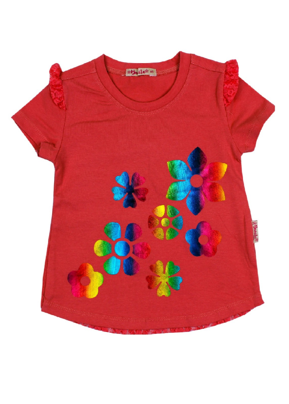 картинка Футболка для девочки 3-7 лет 92% хлопок, 8% лайкра BONITO KIDS/BK1194K/уп.5шт./меш.600шт. от BonitoKids